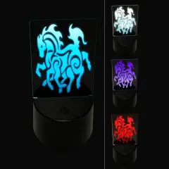 Sleipnir Norse Mythology Eight Legged Horse 3D Illusion LED Night Light Sign Nightstand Desk Lamp