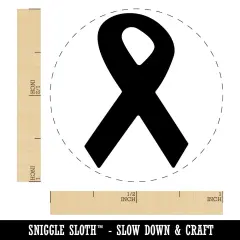 Awareness Ribbon Solid Self-Inking Rubber Stamp for Stamping Crafting Planners Orange
