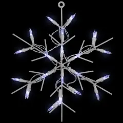Northlight 13" White LED Lighted Snowflake Christmas Window Silhouette