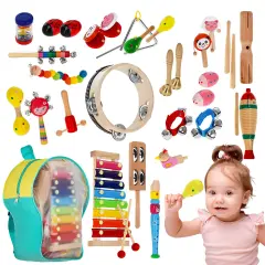 Acorn Baby Music Instrument Set - Toy Musical Instruments 28pc Percussion Set