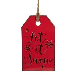 Northlight "Let It Snow" Metal Christmas Wall Sign - 12" Red