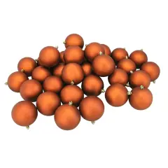 Northlight Shatterproof Matte Christmas Ball Ornaments 3.25" (80mm) - Orange - 32ct