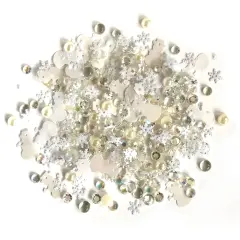 Buttons Galore Sparkletz DIY Craft Embellishments 30 Grams - 3 Packs of Snowdrift