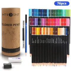 72 Colored Pencils - Colored Pencils for Adult Coloring, No Break Coloring Pencils, Vibrant Color, Easy to Sharpen Color Pencils, Includes Sketch Pencil, Sharpener, Eraser, Extender