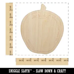 Juicy Apple Fruit Summer Harvest Teacher Unfinished Wood Shape Piece Cutout for DIY Craft Projects