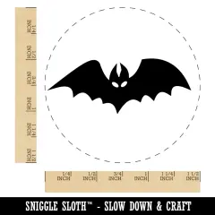 Bat Halloween Self-Inking Rubber Stamp for Stamping Crafting Planners Red