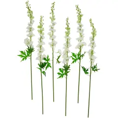 Northlight Real Touch&trade; White Delphinium Artificial Floral Stems, Set of 6 - 40"