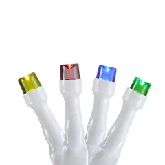 Northlight LED Wide Angle Christmas Lights - Multicolor - 3' White Wire - 10ct