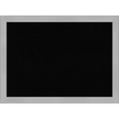 Vista Brushed Nickel Narrow Framed Corkboard, Black Cork