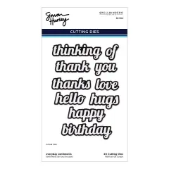 Spellbinders Etched Dies By Simon Hurley-Everyday Sentiments -Metamorphosis