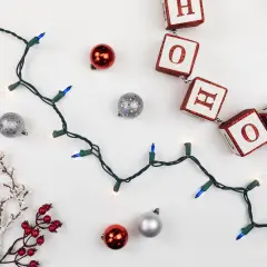 Northlight Mini Incandescent Christmas Lights - Blue and Clear - 20' Green Wire - 100ct