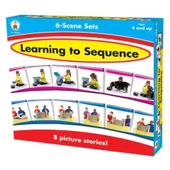 Carson Dellosa Learning to Sequence for Kids Puzzle, 6-Scene Sets With 8 Picture Board Stories, Pre-Reading Toddler Games and Preschool Learning Activities, Ages 4 and Up