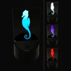Seahorse Solid 3D Illusion LED Night Light Sign Nightstand Desk Lamp