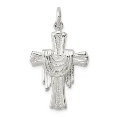 Sterling Silver Cross Charm Jewerly 30mm x 20mm
