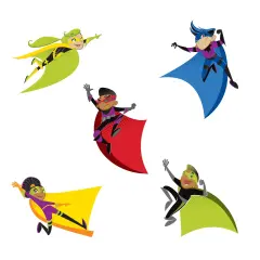 Carson Dellosa 42-Piece Colorful Super Hero Cutouts, Superheroes for Superhero Party Decorations, Posterboard, Bulletin Board, Super Heroes Classroom Decor