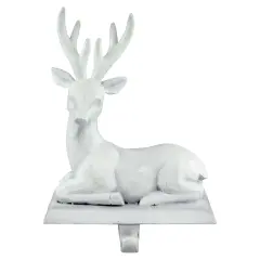Northlight Set of 2 White Reindeer Christmas Stocking Holders 7"
