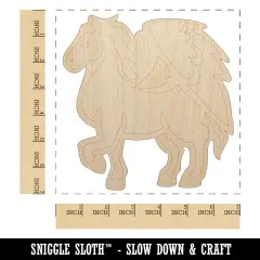 Mythical Winged Horse Pegasus Unfinished Wood Shape Piece Cutout for DIY Craft Projects