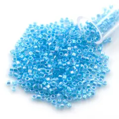 Miyuki Delica Seed Bead 11/0 Transparent Cyan AB