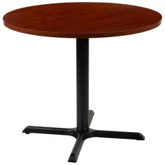 Emma and Oliver 36" Round Multi-Purpose Conference Table - Meeting Table for Office Cherry