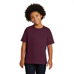 RADYAN&reg; Youth Crew Neck Short Sleeve T-Shirt Maroon