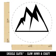 Mountains Jagged Self-Inking Rubber Stamp for Stamping Crafting Planners Lime Green