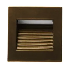NICOR LED Square Accent Pathway Steplight, Oil-Rubbed Bronze Soft White