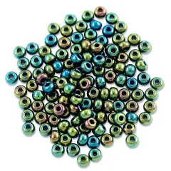 Czech Seed Beads - 6/0 Green Iris (10 Grams)