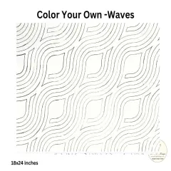 Paint Your Own Decoupage Paper!Waves (Medium)