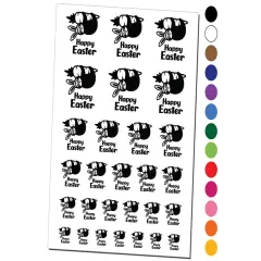 Happy Easter Sloth Hanging from Carrot Temporary Tattoo Water Resistant Fake Body Art Set Collection Light Green