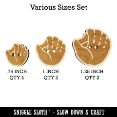 Baseball Glove Mitt Wood Buttons for Sewing Knitting Crochet DIY Craft