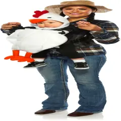 Adult's Baby And Me Farmer And Chicken Carrier Costume Accessory Kit