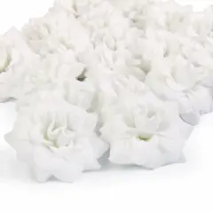Kitcheniva Artificial Rose Silk Flower Head DIY Home Decoration 50 Pcs White