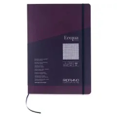 Fabriano EcoQua Plus Stitch-Bound Notebook - Wine, 8-1/4" x 11-3/4", Grid