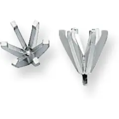 14K White Gold 6 Prong Round Peg High Heavy Head 4.3mm