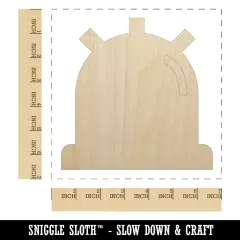 Siren Police Fire Law Enforcement Unfinished Wood Shape Piece Cutout for DIY Craft Projects