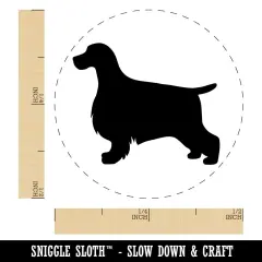 English Cocker Spaniel Dog Solid Self-Inking Rubber Stamp for Stamping Crafting Planners Orange