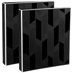 Avery Dual Effect Heavy-Duty 3 Ring Binder, 1 Inch Slant Rings, 2 Black Binders (46027)