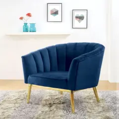 Colla Blush Accent Chair Midnight Blue