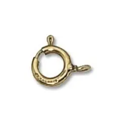 JewelrySupply Spring Ring Clasp 5mm w/Open Ring Gold Filled (1-Pc)