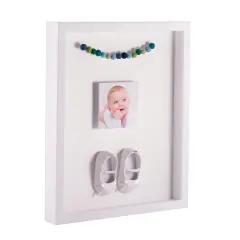 ArtToFrames 12x24 Inch Shadow Box Picture Frame, with a Satin White 1.00" Wide Shadowbox frame and Super White Mat Backing (4655)