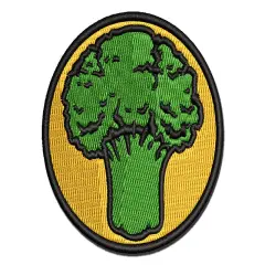 Vegetable Broccoli Multi-Color Embroidered Iron-On or Hook & Loop Patch Applique