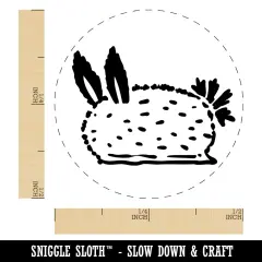Sea Bunny Nudibranch Self-Inking Rubber Stamp for Stamping Crafting Planners Yellow