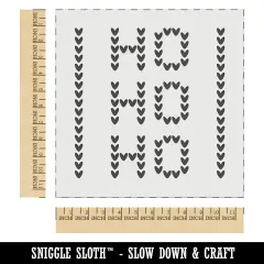 Knit Ho Ho Ho Christmas Wall Cookie DIY Craft Reusable Stencil