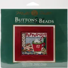 Mill Hill Buttons & Beads Counted Cross Stitch Kit 5"X5"-Santa's Treats Winter