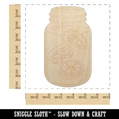 Sun Tea in a Mason Jar Unfinished Wood Shape Piece Cutout for DIY Craft Projects