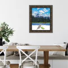 Intaglio Embossed Black Wood Picture Frame, Photo Frame, Art Frame