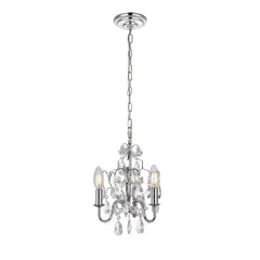 Kaede Collection Pendant D9.5 H12.2 Lt:3 Chrome Finish
