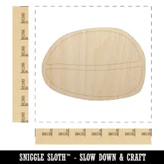 Coffee Bean Solid Unfinished Wood Shape Piece Cutout for DIY Craft Projects