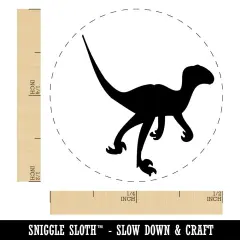 Velociraptor Dinosaur Solid Self-Inking Rubber Stamp for Stamping Crafting Planners UV