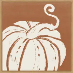 Autumn Tones VI Dark Orange by Anne Tavoletti Framed Canvas Wall Art